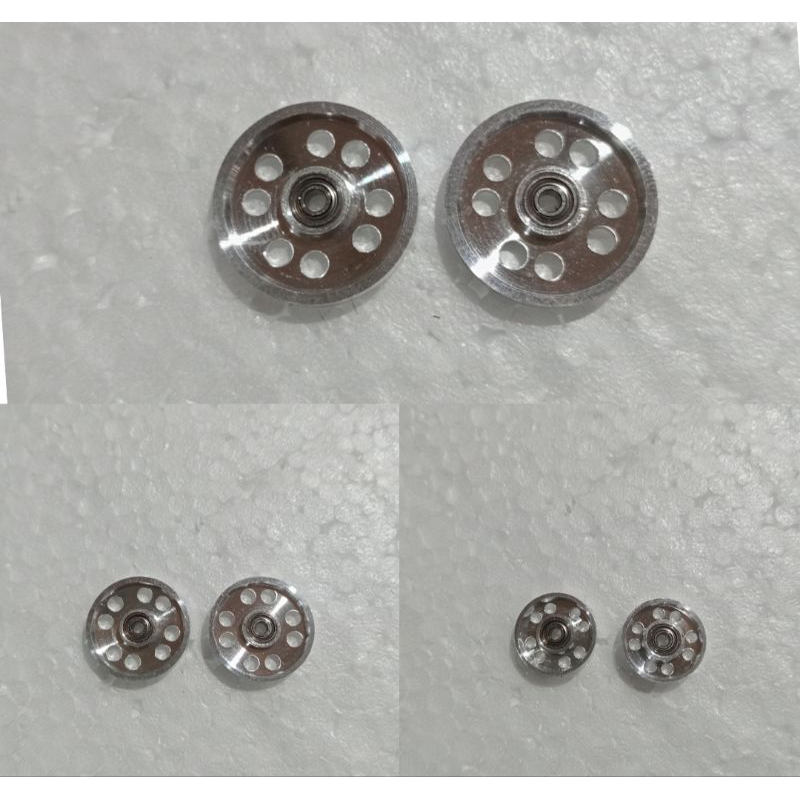 REP TAMIYA 95563 HG LIGHTWEIGHT ALUMINUM BALL-RACE ROLLERS [ RINGLESS ]