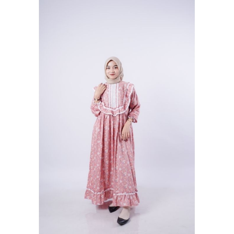 Gamis dewasa katun jepang premium, model vintage  gamis wanita