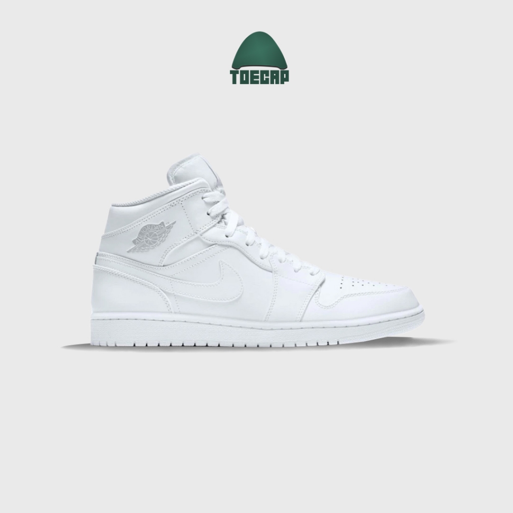 Sepatu Air Jordan 1 Mid Triple White