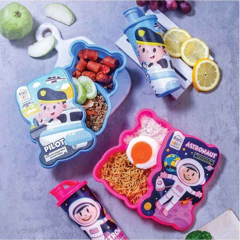 TEPAK MAKAN BOTOL MINUM SET/ TUMBLER SET PLASTIK/ VALUE SET/ VALUE PACK LAZIO BIGGY