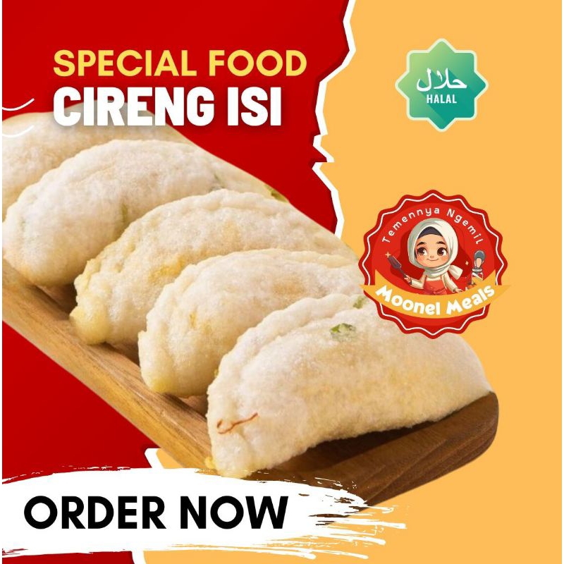 

Cireng Isi - Frozen Food Premium Halal (6 PCS) - Ayam Original, Ayam Pedas, Ati Ayam Pedas, Keju, Kornet Pedas, Jando Pedas