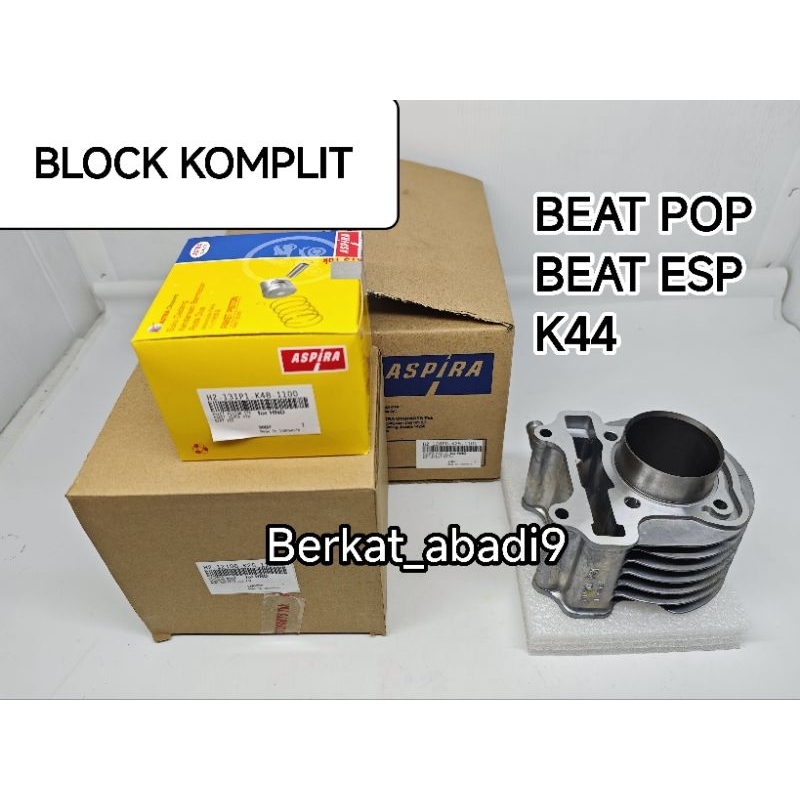 [ Aspira ] Cylinder Block Blok Komplit Assy Beat Pop / Beat esp K44