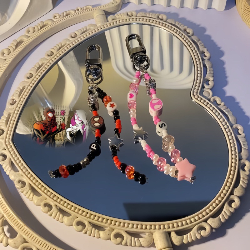 Keychain Spiderman & Gwen Couple | Gantungan Spiderman