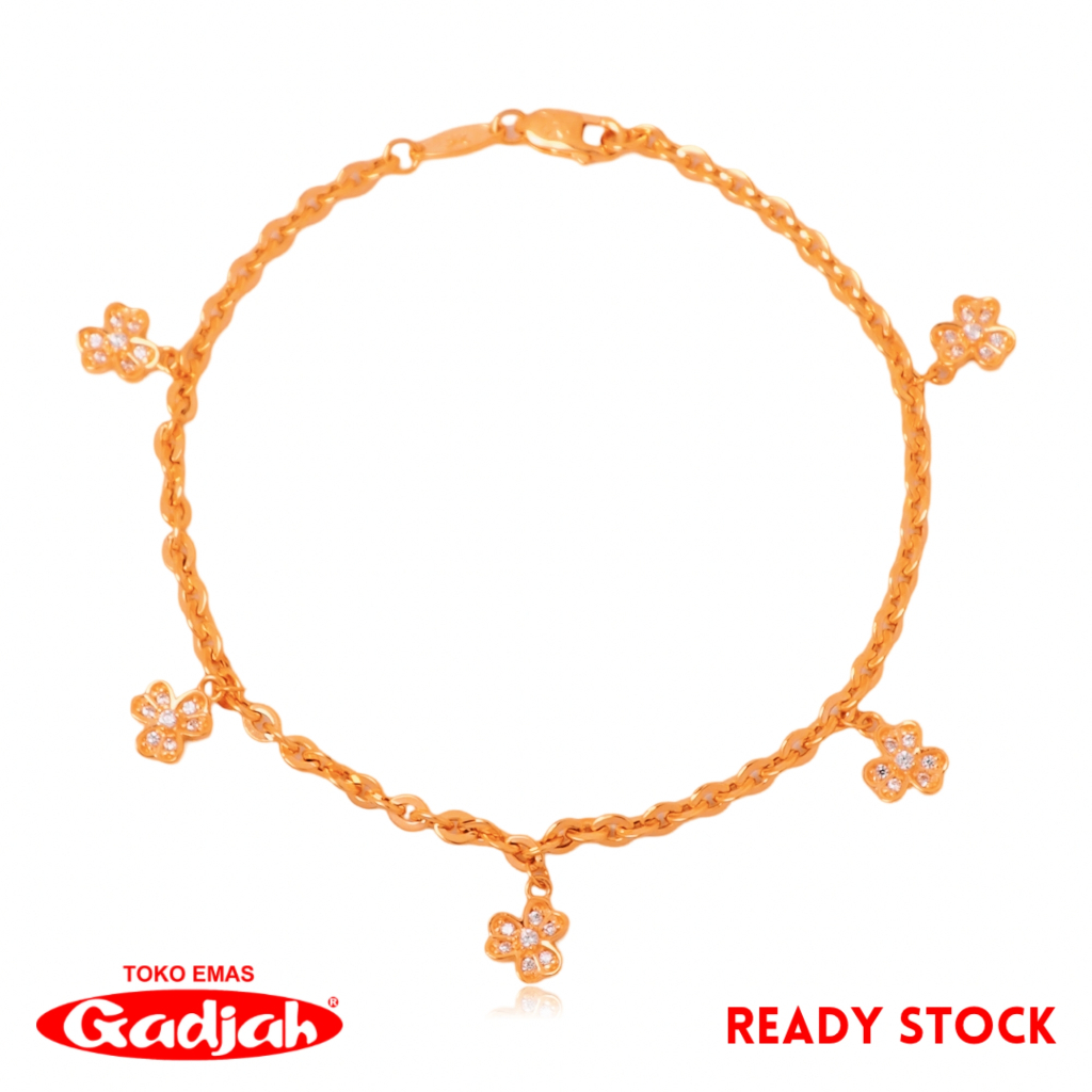 Gelang Emas Siem Rejeng Bunga Kamboja Mata Tabur - Toko Emas Gadjah