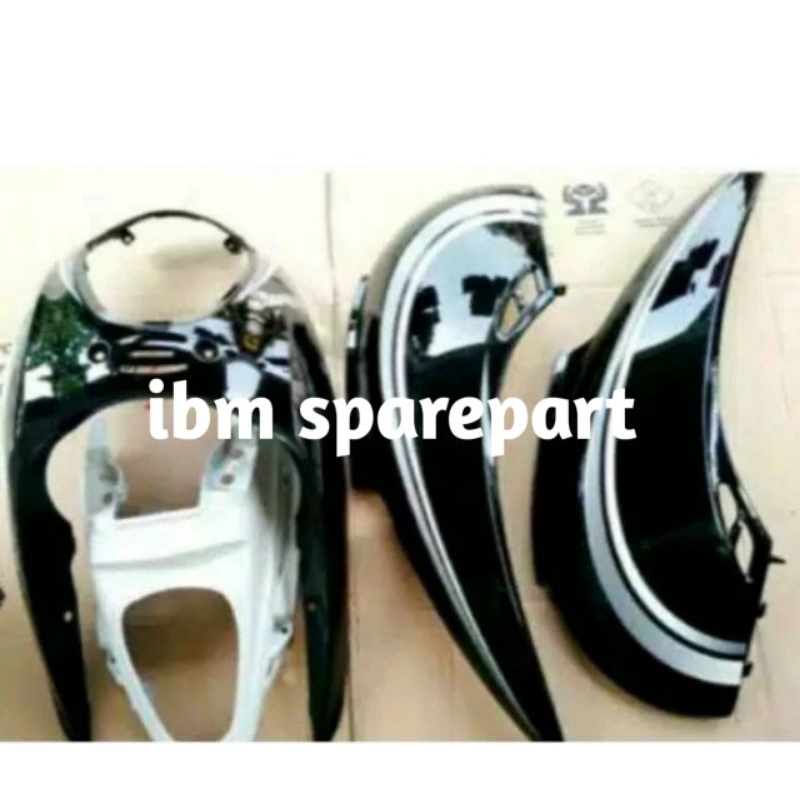 cover body halus Honda Scoopy karbu warna hitam Honda Scoopy lama