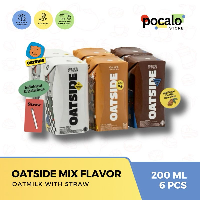 

Oatside Oat Milk Straw 200ML ( 6 pcs ) - Mix Flavor