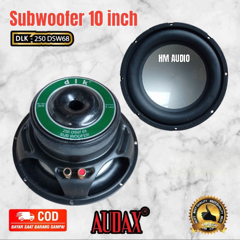 Speaker 10 inch Subwoofer AUDAX DLK 250 DSW 68