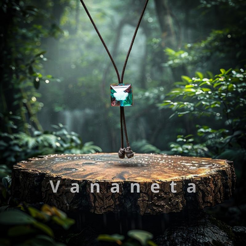 Aksesoris Kalung Pria Cowok Keren Liontin Resin Glow In The Dark Tali Hitam Anti Air Water proof Men