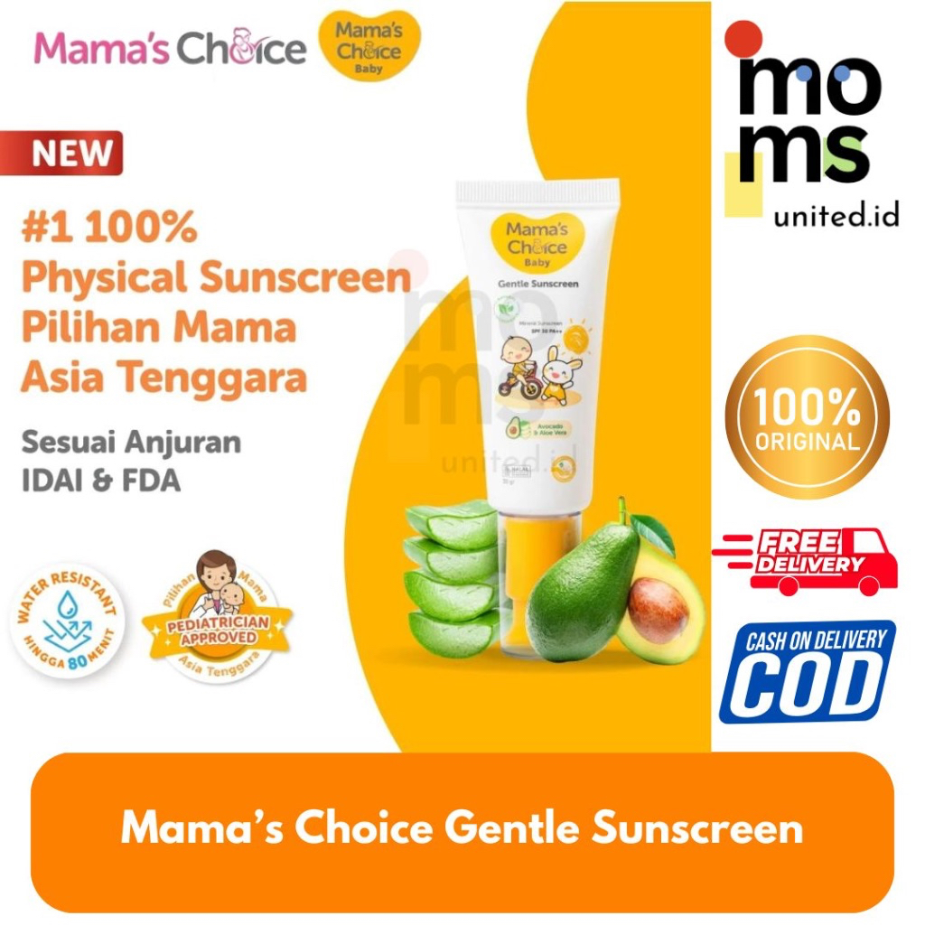 Sunscreen Anak & Bayi SPF30++ - Baby Gentle Sunscreen Mama's Choice | Sunblock Anak | Sunscreen Anak
