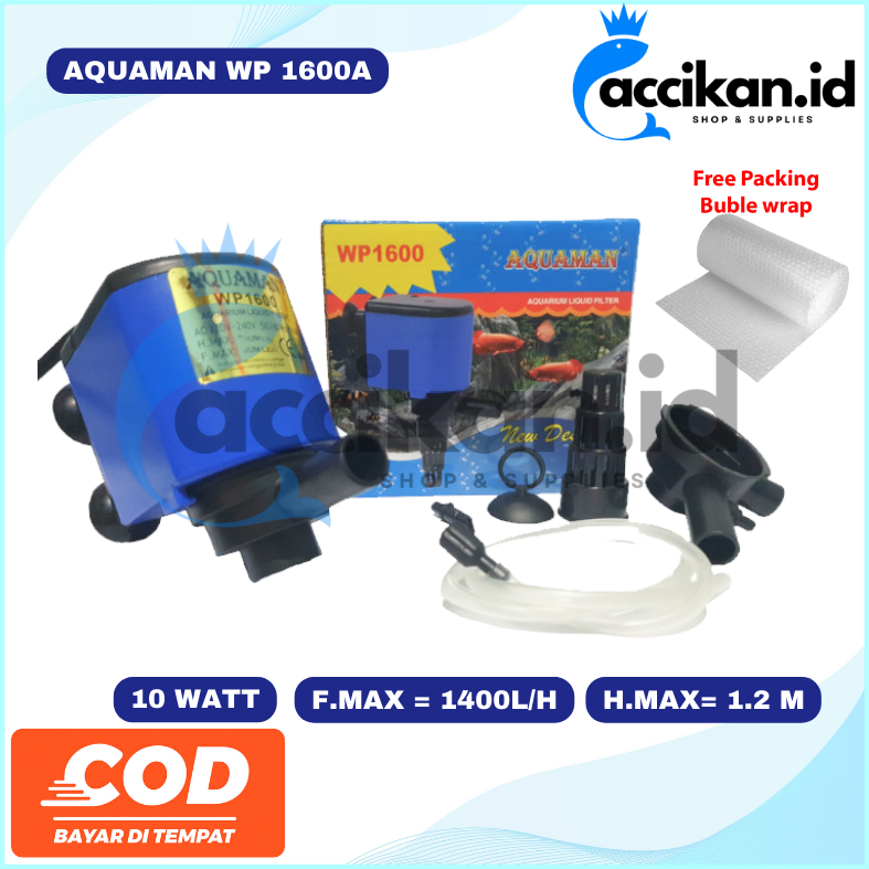 Pompa Filter Aquarium Aquaman WP 1600A Mesin power head Sekelas Amara