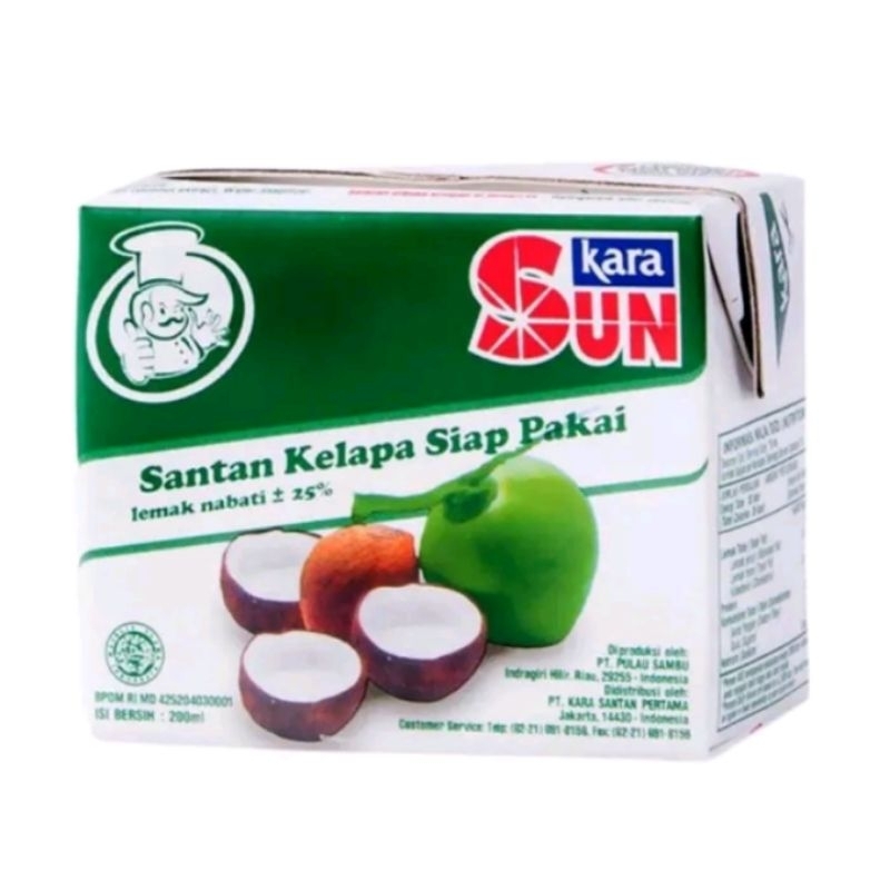 

sun kara 200ml santan kelapa siap pakai
