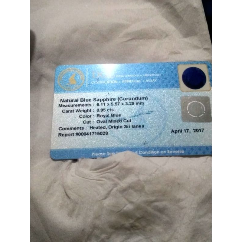 NATURAL ROYAL BLUE Safir SAPPHIRE SRILANKA CEYLON  IN SILVER