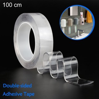 

Double Tape Ajaib Perekat Barang Dinding No Trace Washable Sticker 100 x 3 cm - Transparent