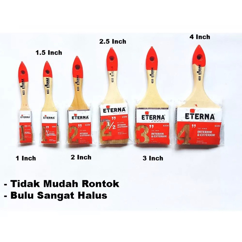 

Kuas Eterna Kuas Brush Cat Pembersih Halus Cet Lukis Alat Pertukangan