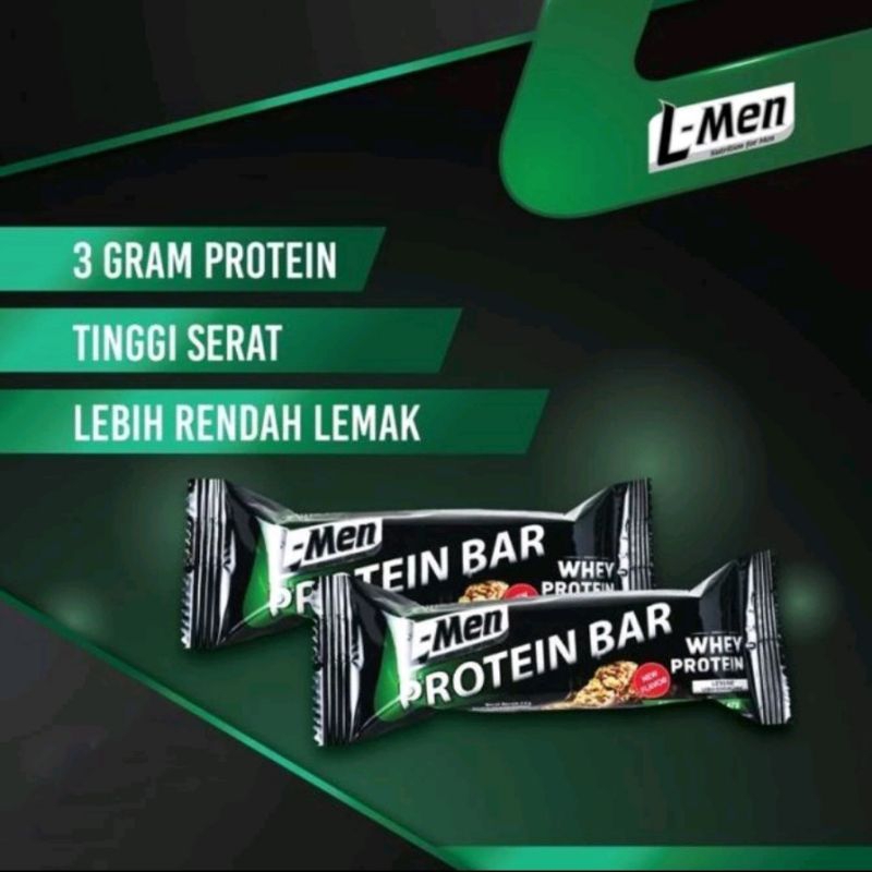 L-MEN L MEN Protein Bar Snack Protein Coklat / Strawberry 1 pc