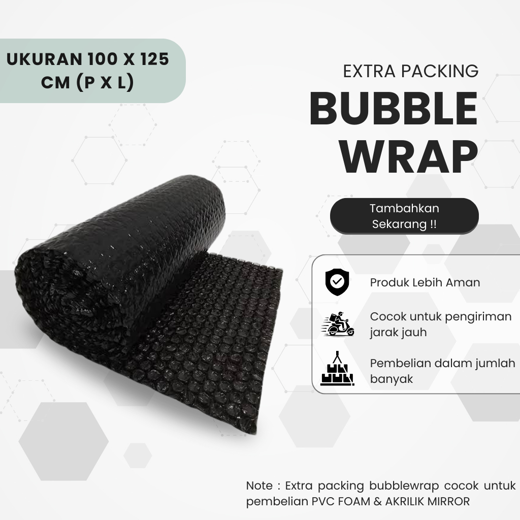 

Tambahan Packing Bubblewrapp Ukuran 100 X 125 Cm (Harga Per Meter)