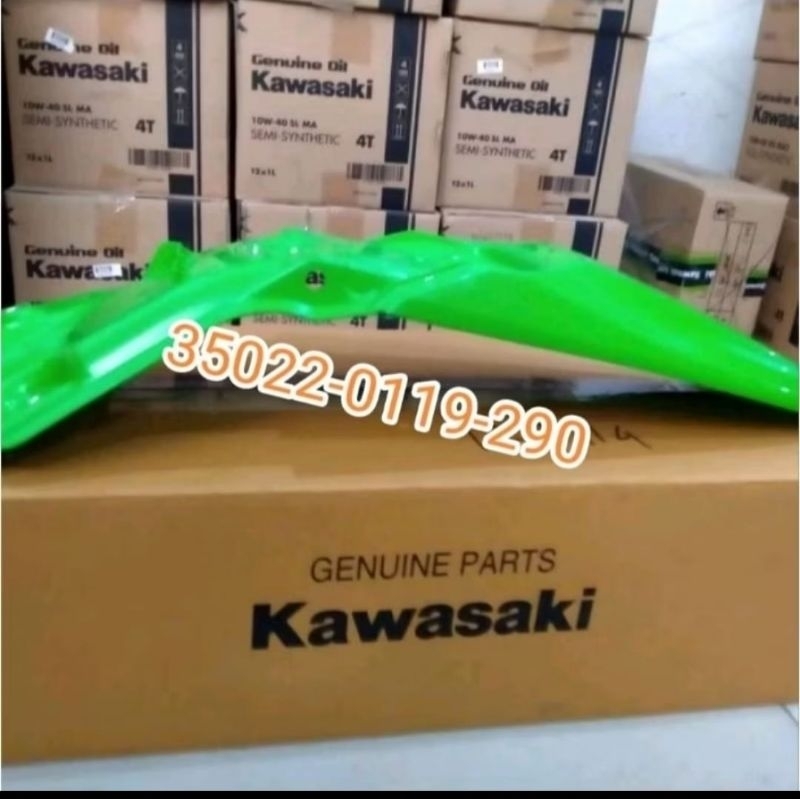 spakbor belakang KLX 140 hijau original