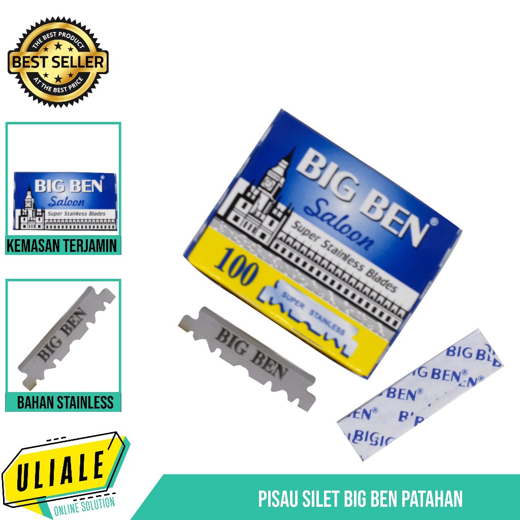 Silet Big Ben Silet Cukur Jenggot Cukur Rambut Pisau Silet Patahan