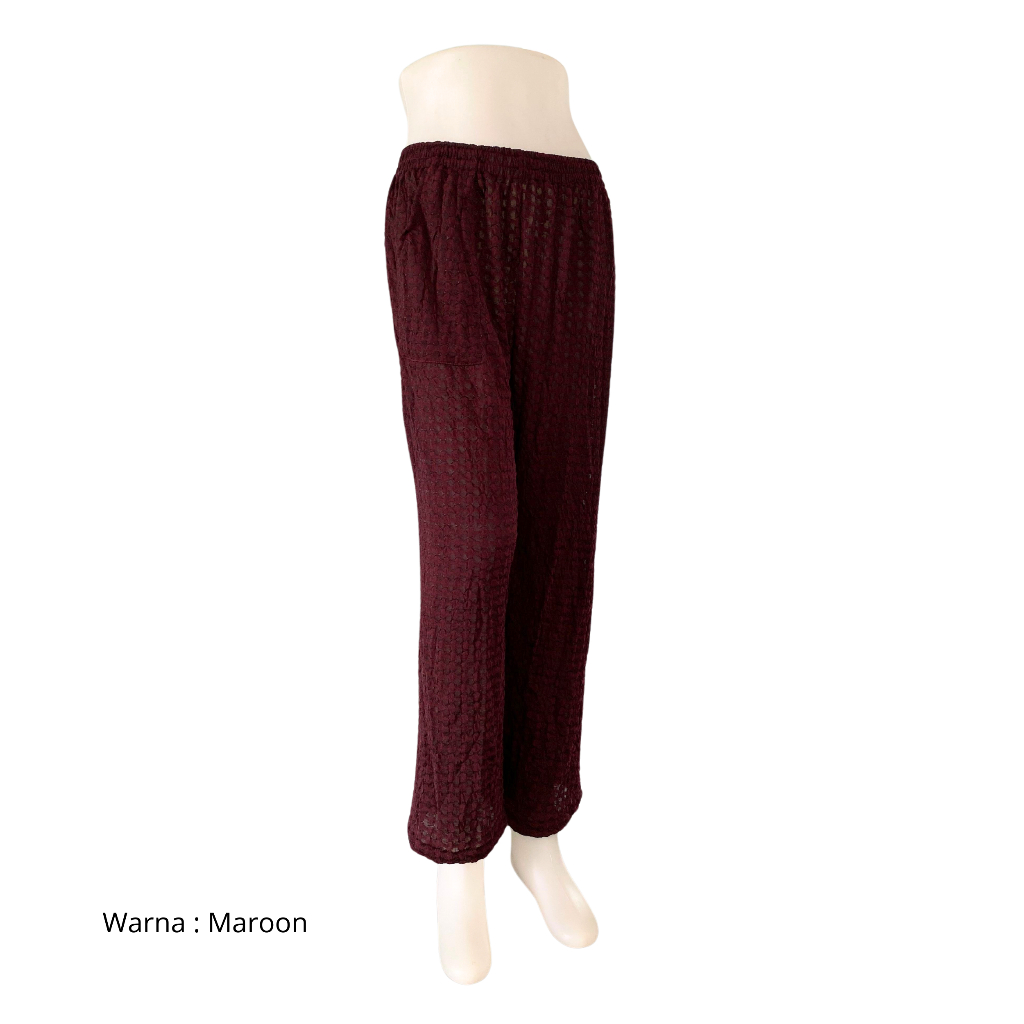 Celana kulot wanita premium highwaist celana rumahan wanita warna maroon