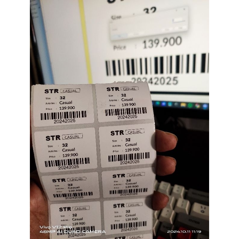 Label Harga Custom Merk/Toko Isi 100 Lembar