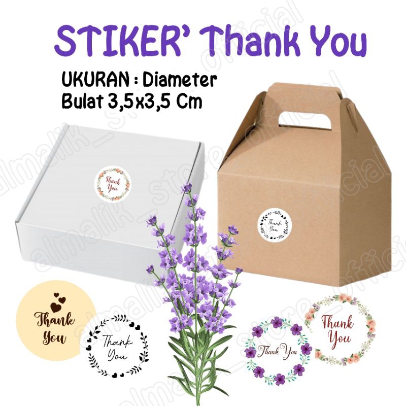 Stiker thank You for order mini imut lucu buat kemasan box souvenir stiker terima kasih