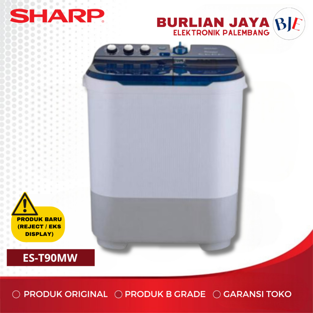 MESIN CUCI 2 TABUNG SHARP B GRADE ES-T1090 10 KG MESIN CUCI 2 TABUNG B GRADE PALEMBANG