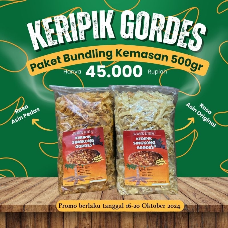 

Paket Bundling Keripik Gordes 500gr