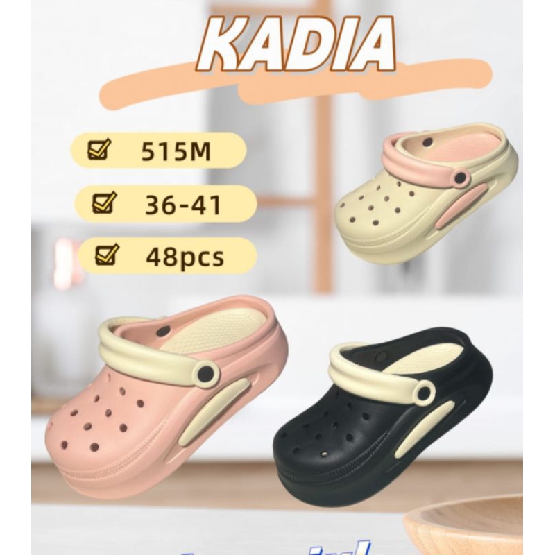Sandal Baim Crocs Wanita Polos Tali Kombinasi Terbaru Sol Tebal Empuk Kekinian 513