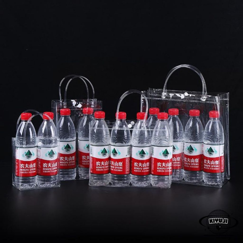 

Kiyuji Party Tas Mika PVC Polos Goodie Bag Hampers Gift Bag Kantong Souvenir Ulang Tahun Trasnparant Bening