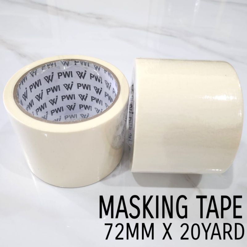 

Masking Tape Cream 72mm x 20yard PWI / Isolasi Kertas