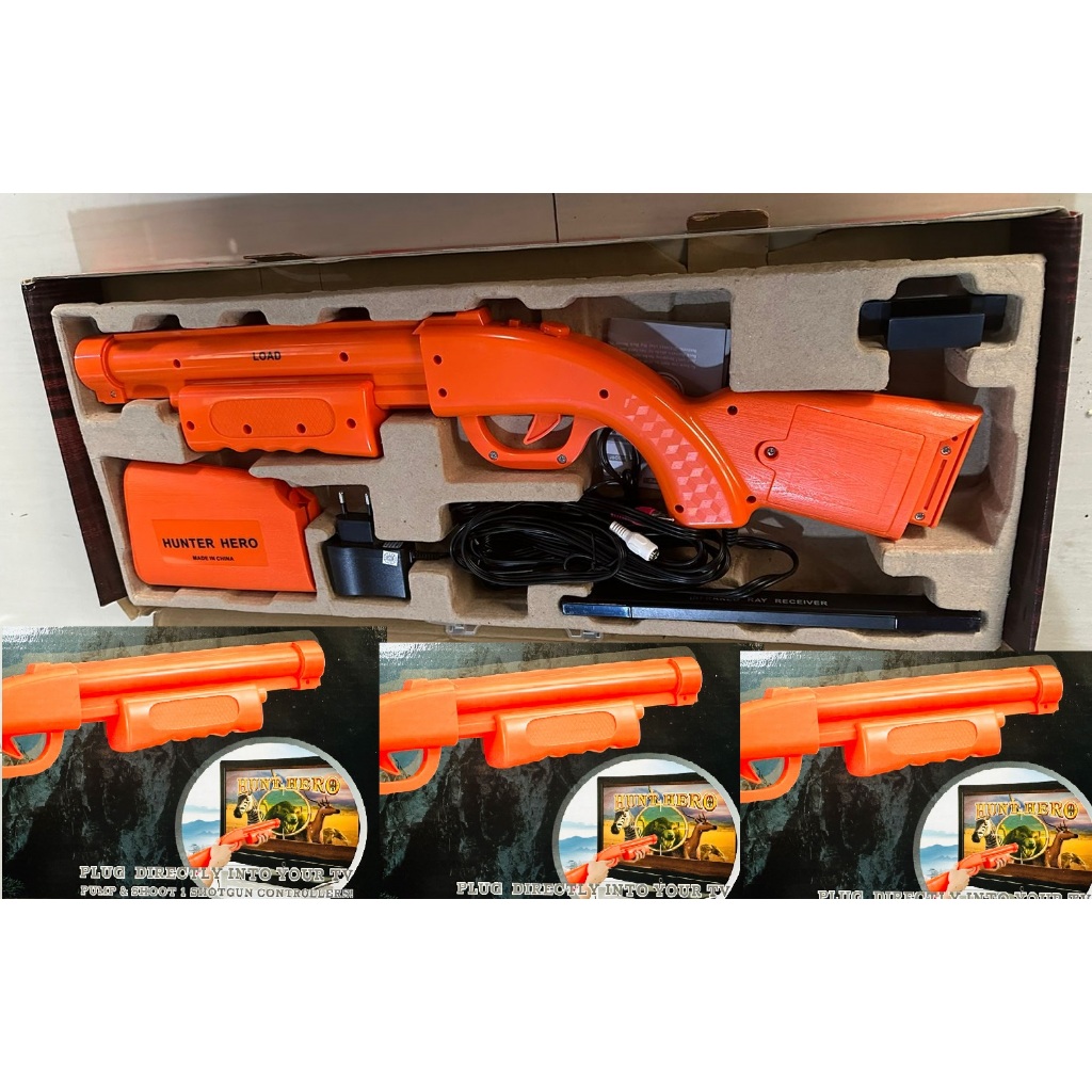 CUCI GUDANG SENSASI MAIN GAME SEPERTI ASLI HERO HUNTER TENDO  (SHOTGUN TV VIDEO CONSOLE GAME) single