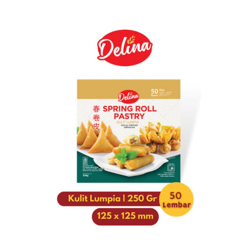 

Delina spring roll pastry 250gr isi 50 lembar