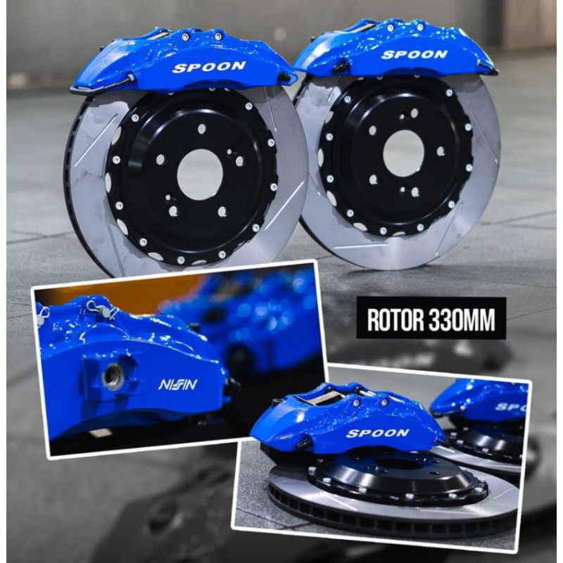 Big Brake Kit BBK Spoon 6pot Honda Civic FD F B HRV Odyssey Stream