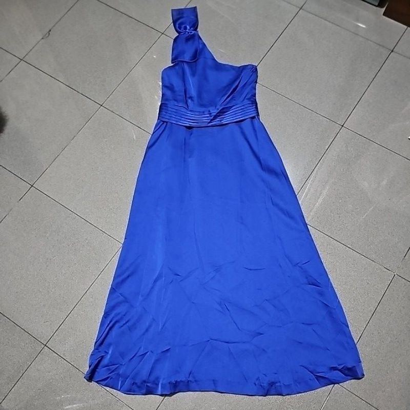 baju pesta cewek dress gaun#blue#preloved#branded