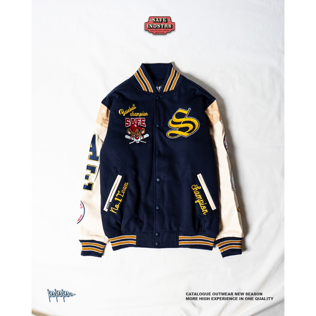 SAFEINDUSTRIES Jaket Varsity Speedy Gonzales - Navy