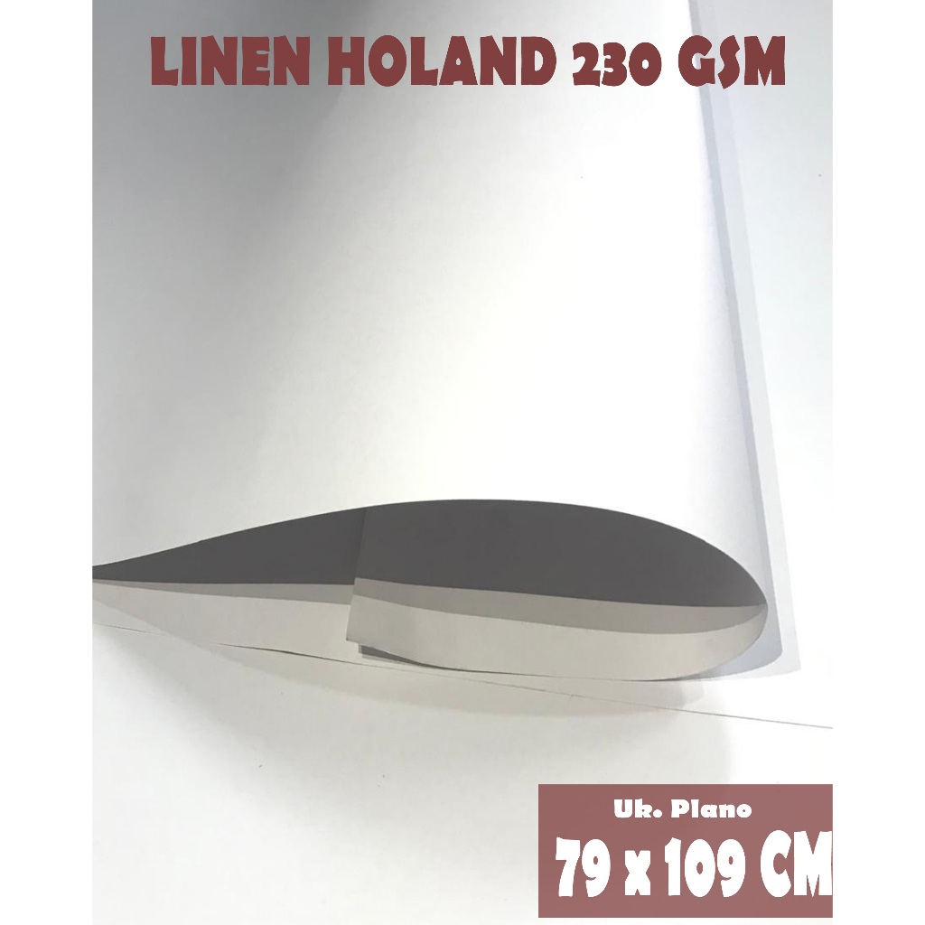 

KERTAS LINEN HOLAND PUTIH 230 GSM UKURAN PLANO ( 79 X 109 CM ) , 1 LEMBAR