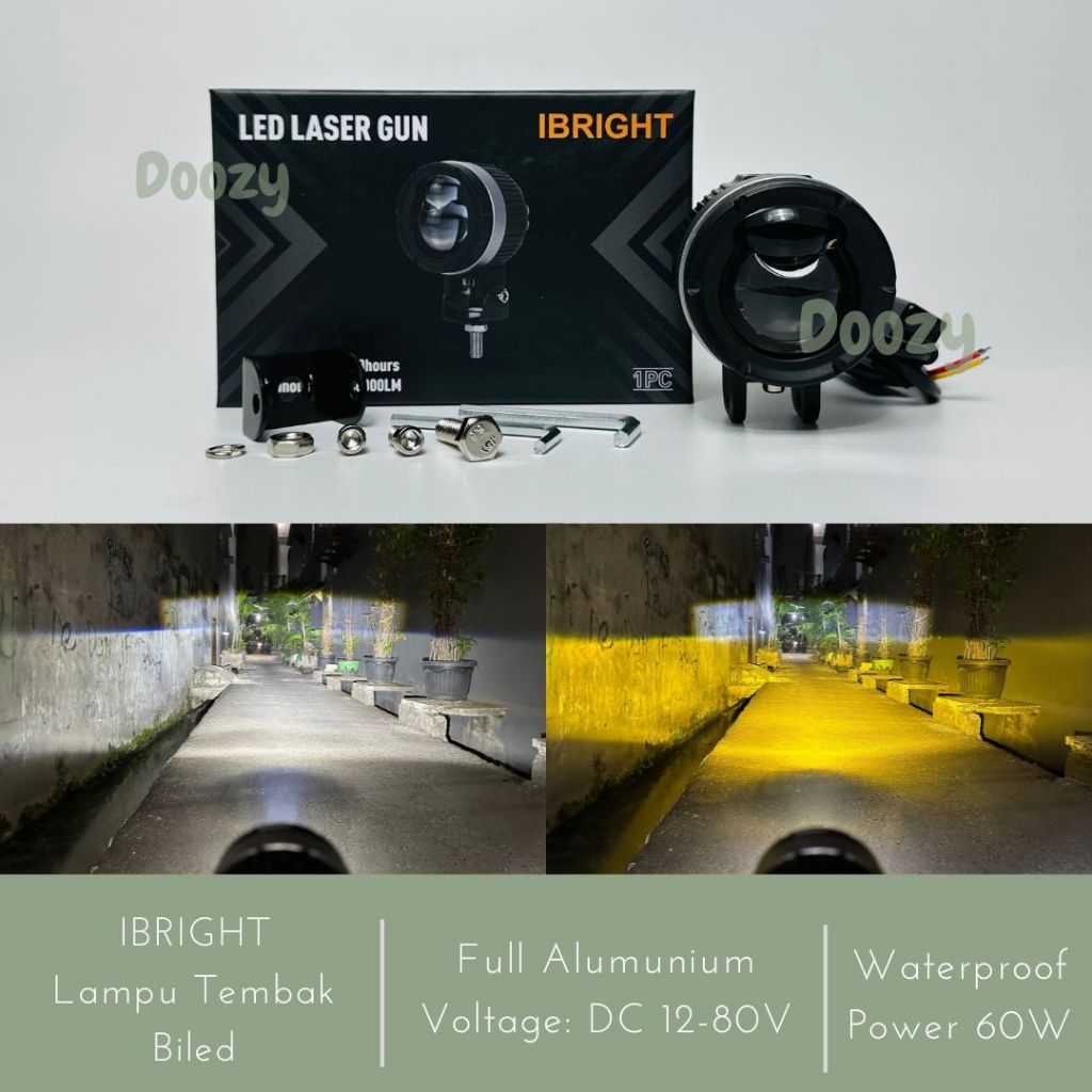 IBRIGHT Lampu Tembak Biled 2 Warna Laser LED Waterproof
