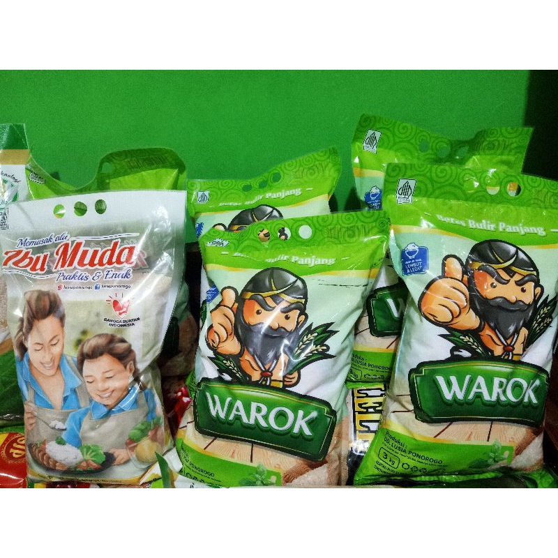 

(BISA COD) Beras 3kg Premium WAROK