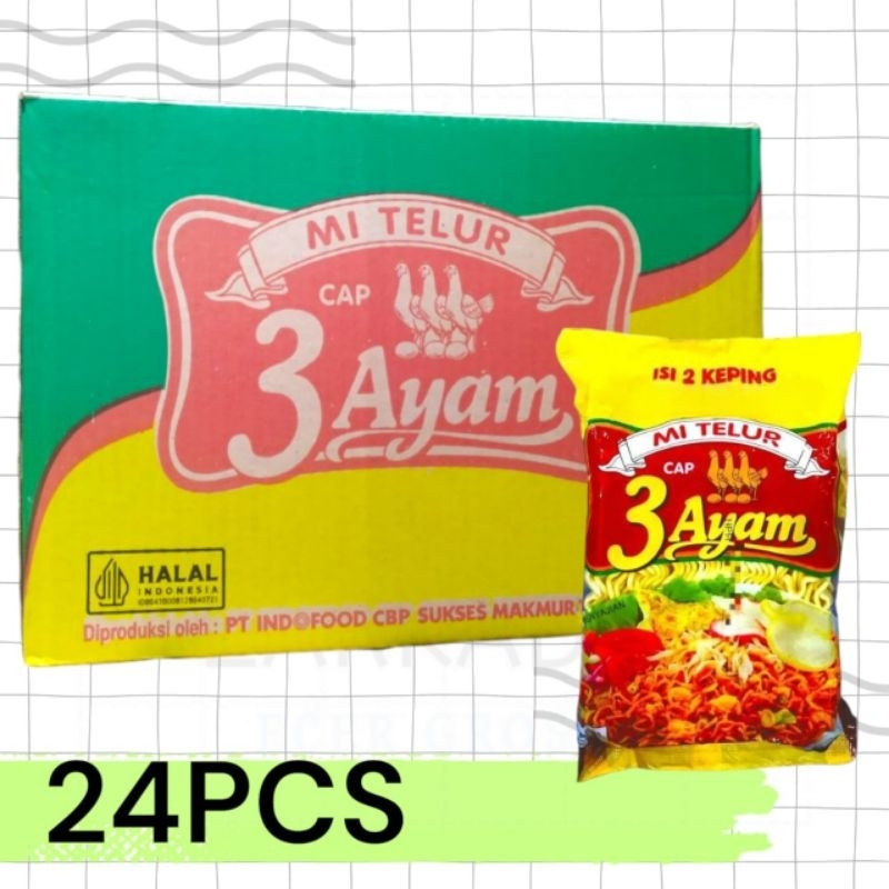 

(24PCS) Mie Telur Mie 3 Ayam 2 Keping