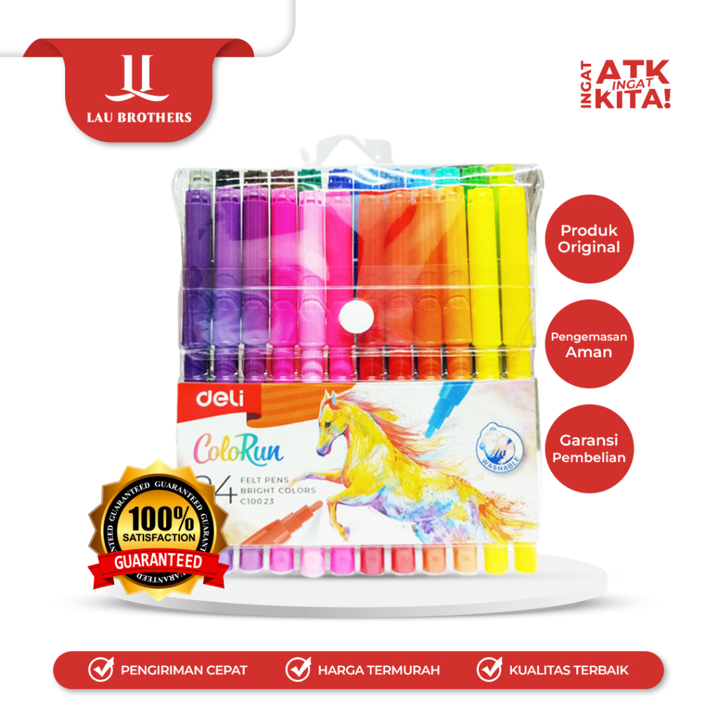 

DELI PULPEN FELT/ FELT PEN 18 EC10023 (1SET)