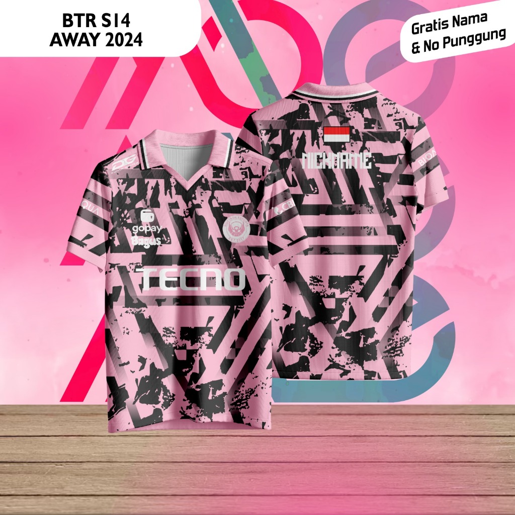 Baju Jersey E-Sport Bigetron MPL Season 14 Pink 24/25 Terbaru Replika Supporter