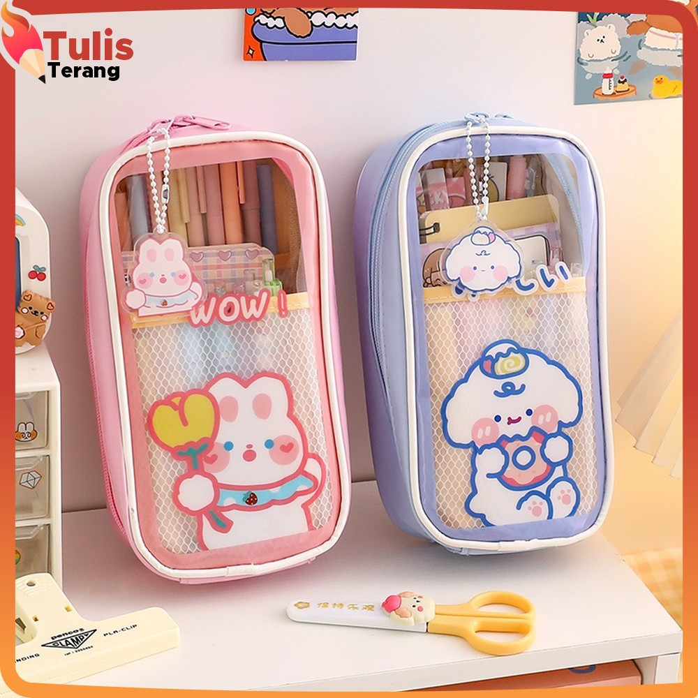

Tempat Alat Tulis Tempat Pulpen Perlengkapan Sekolah / Tempat Pensil Anak Transparan Motif Kartun Pencil Case Multifungsi Ala Korea Pouch Serbaguna Tulis Terang A61