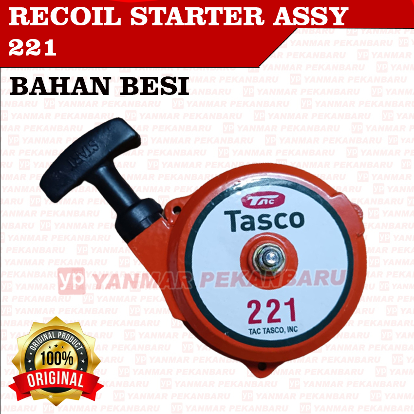 Recoil Starter Assy Cap Engkol Tarikan Engkol mesin rumput Tasco 221