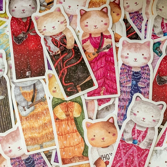 

[Artopia] 1pcs Sticker The Eras Tour Cats Sticker by Stamp and Paper / Stiker Swiftie Lucu Cute Cat Kucing