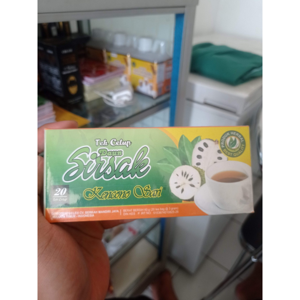 

Teh Celup Daun Sirsak Herbal 60g Kencono Sari