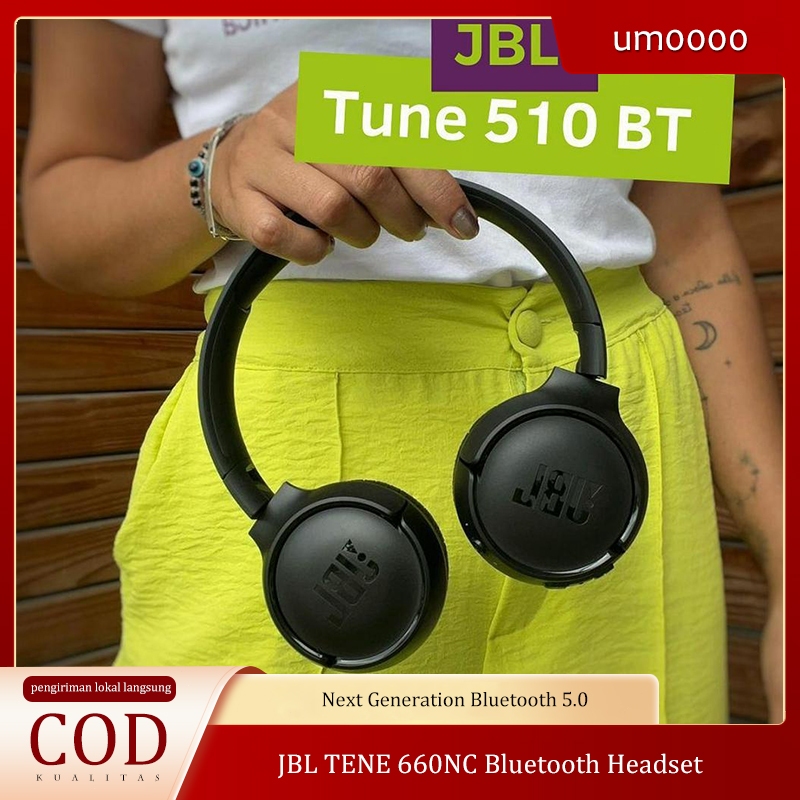 JBL Official Store Original Tune 510BT Wireless On-Ear Headphones with Pure Bass Sound Bluetooth Hea