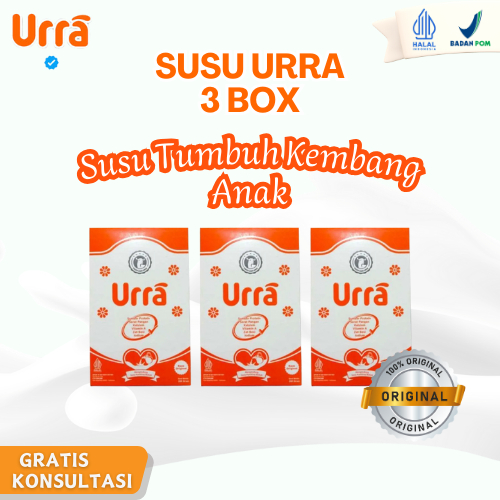 

URRA Susu Kambing Saneen Untuk Penambah Berat Badan & Tinggi Badan Anak - 3 Box