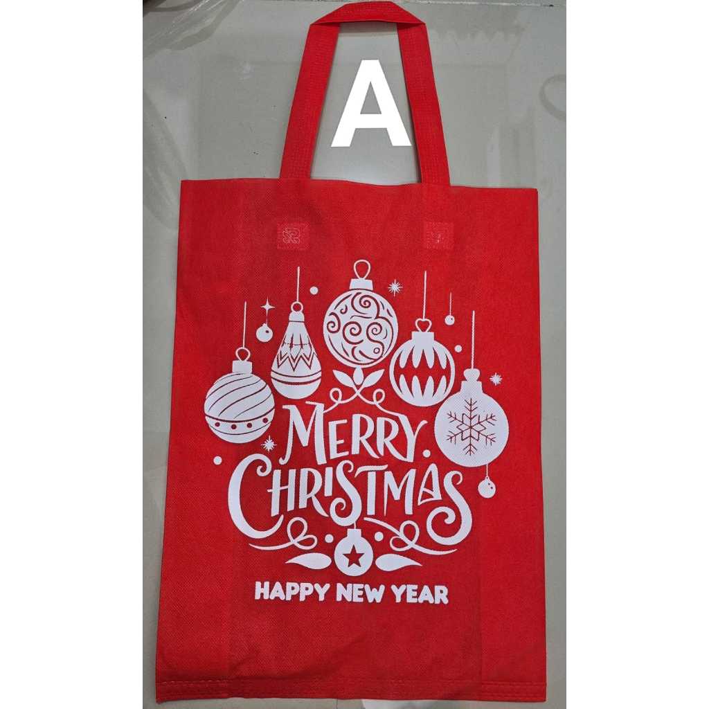 

Goodie Bag Tas CHRISTMAS / NATAL Model Lipat Samping Spunbond 30x40x10 cm / Tas Souvenir / Tas Hajatan / Goodie Bag / Tas Hampers / Shopping Bag