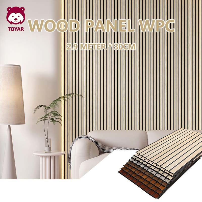Wood Panel WPC Motif Kayu Komposit 290x30 cm Tahan Air untuk Dekorasi Interior Motif Kayu Komposit 2