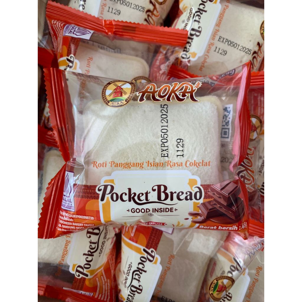 

POCKET BREAD ROTI SAKU COKELAT ISI 10